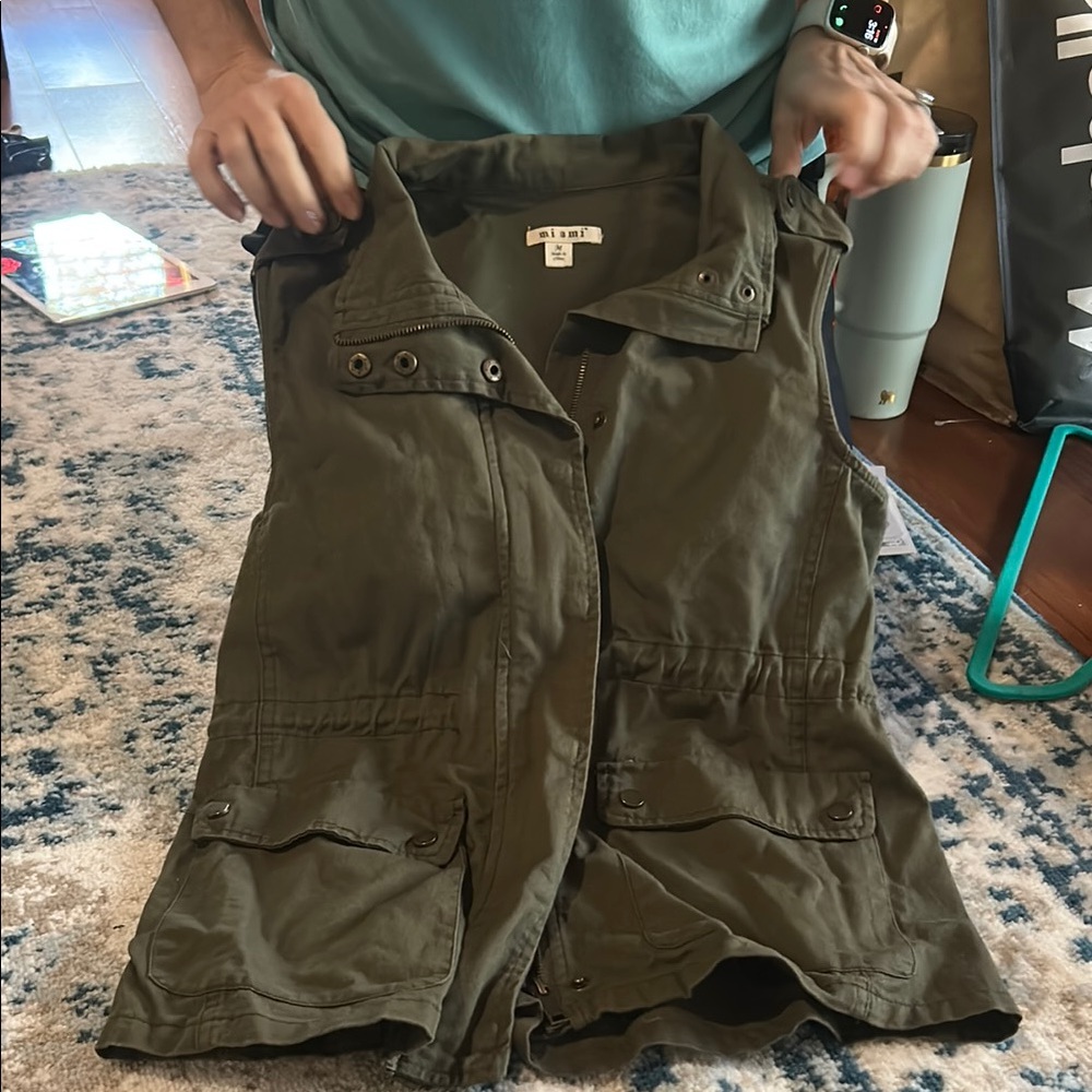 Old Navy Olive Green Utility Vest